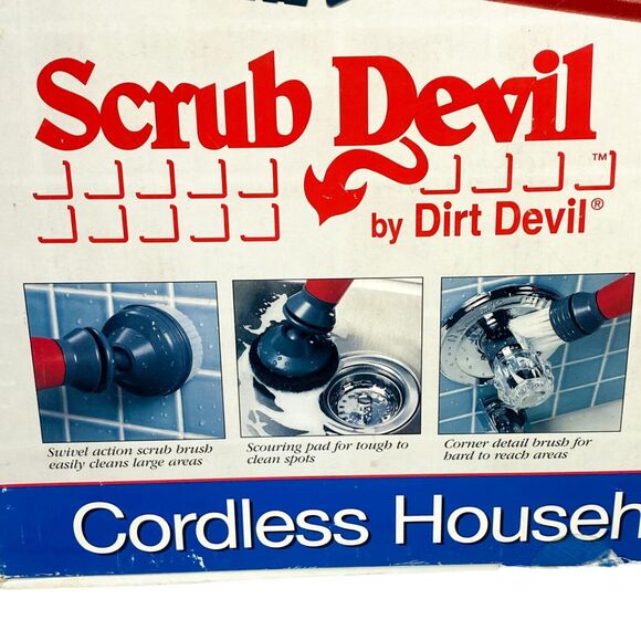 Scrub Devil By Dirt Devil Wireless Household Scrubber Cleaning Aid Scrubbing - Picture 3 of 12